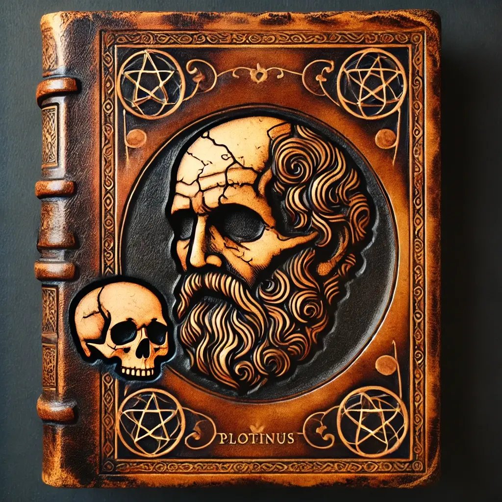 A leather-bound book in a Renaissance style